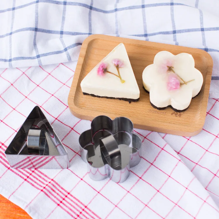 5 различных форм из нержавеющей стали мусс формы или кольцо (форма цветка круглая