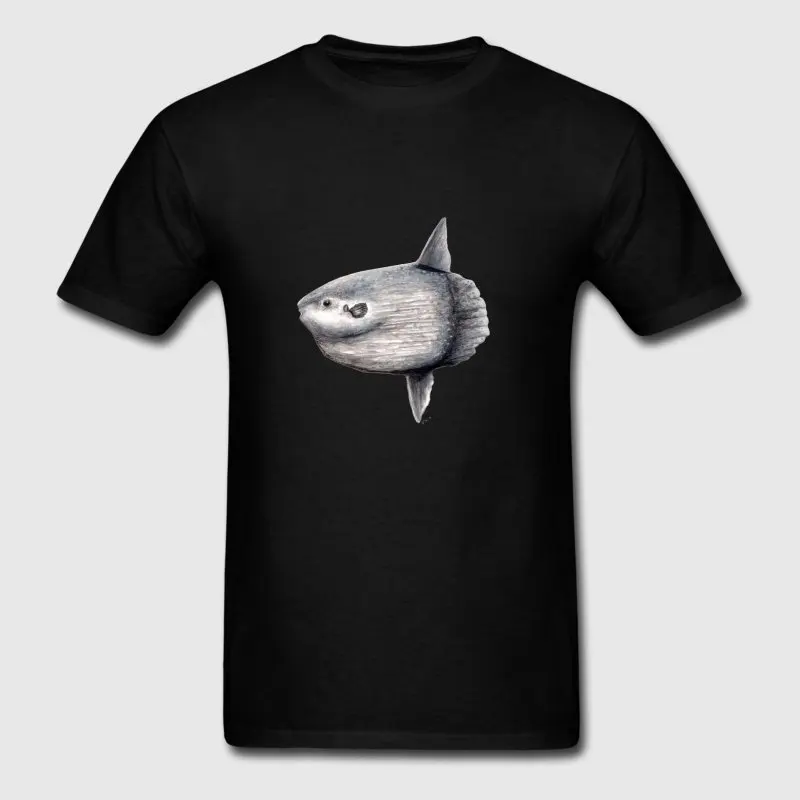 Новая модная футболка для Для мужчин тренд Ocean Sunfish мола Юмористические короткий