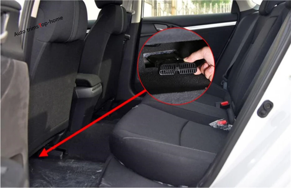 Yimaautotrims Подходит для Honda Civic 2016 2020 автомобильное сиденье снизу AC воздуховод