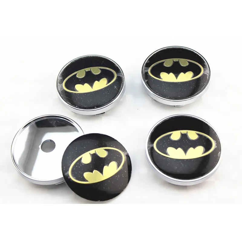 4pcs 60mm Car Emblem Badge Sticker Wheel Hub Caps Centre Rim decals Cover spider BAT Batman For VW Golf POLO Focus Cruze Opel | Автомобили