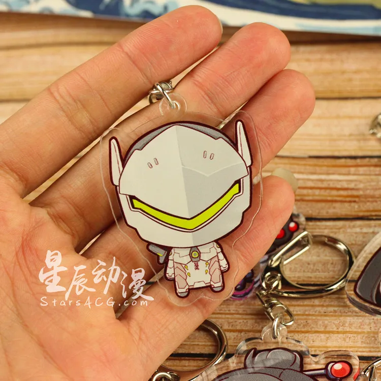 5 шт./лот OW брелок герой модель DVA Hanzo Mercy Tracer акриловая серия прозрачный