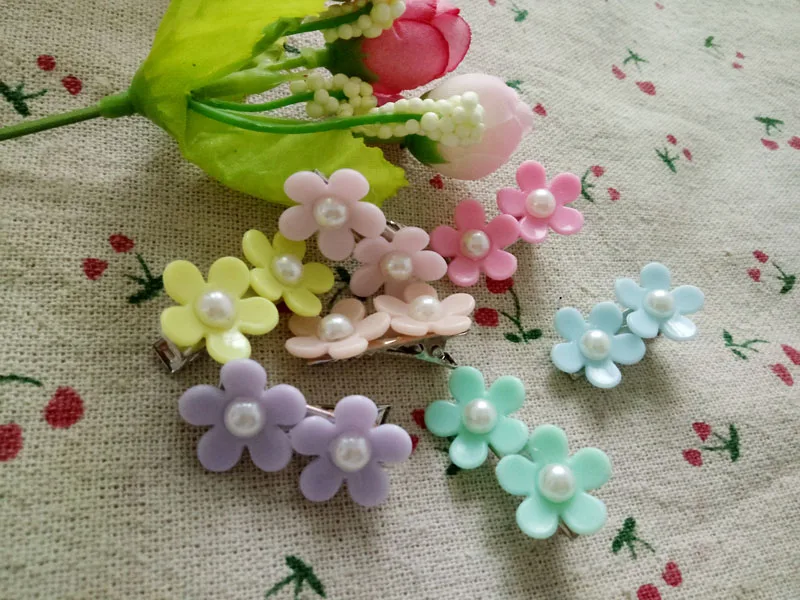 Cute Teddy Yorkshire Mix Colors Handmade dog bows pet hair Clips accessories grooming product 30pcs | Дом и сад