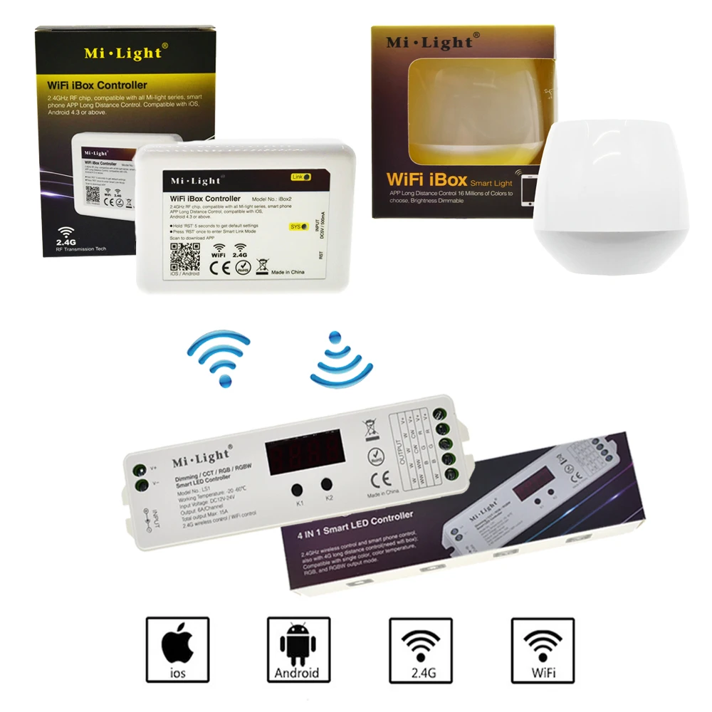 Ми свет 4 в 1 Smart Светодиодный Controlle Совместимость с одной Цвет/Цвет
