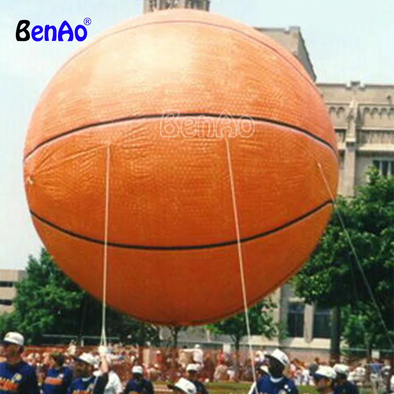 

AO743 BENAO 2m Giant Inflatable Basketball Shape Helium Balloon Flying Inflatable Basketball Advertising Balloon for Parade