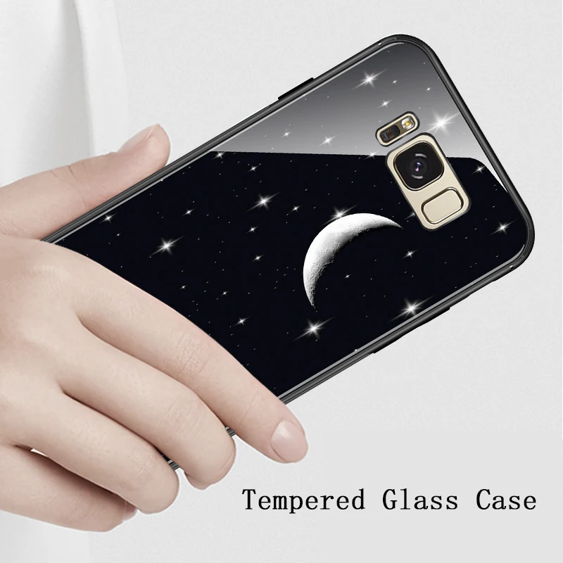 Phone Covers For Samsung Galaxy S8 Plus Note 8 Case Luxury 3D Tempered Glass Anti-knock Business phone cases |
