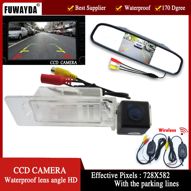 

for Kia Optima 2010 2011 / KIA K5 car rear view camera CCD HD Car parking backup PARKING camera + 4.3inch car monitor mirror