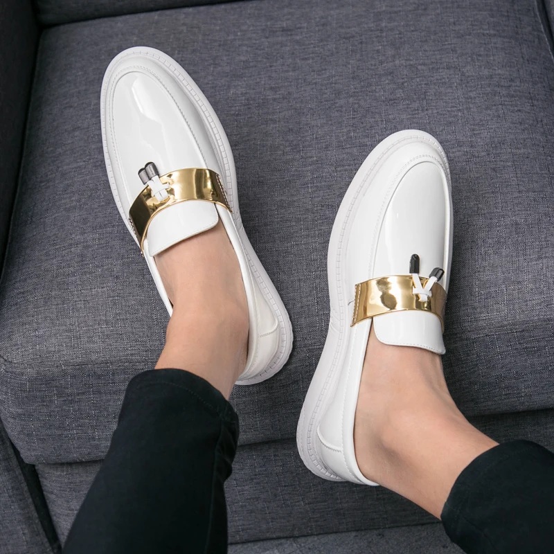 Split Leather Shoes Men Brand Footwear Non-slip Thick Sole Fashion Men's Casual Male High Quality Outdoor Loafers XX4 | Обувь