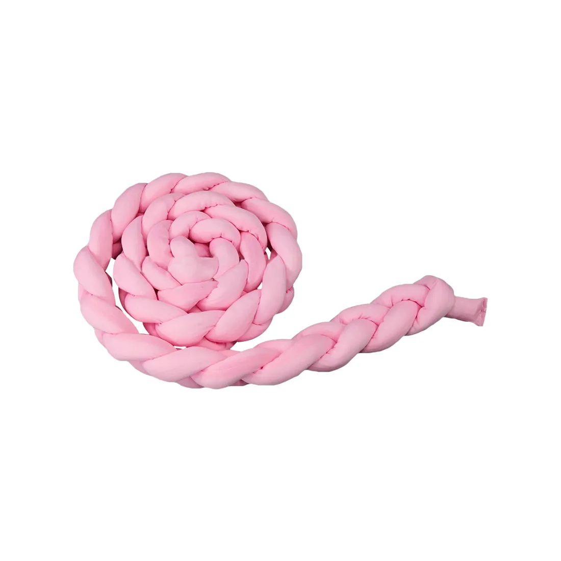 Pink 2M 1 м/2 м детская кровать ручной работы бампер DIY Новорожденный ребенок ручной работы кроватки кровать обертывание детская вязаная Подушка твист подушка - Цвет: Pink 2M
