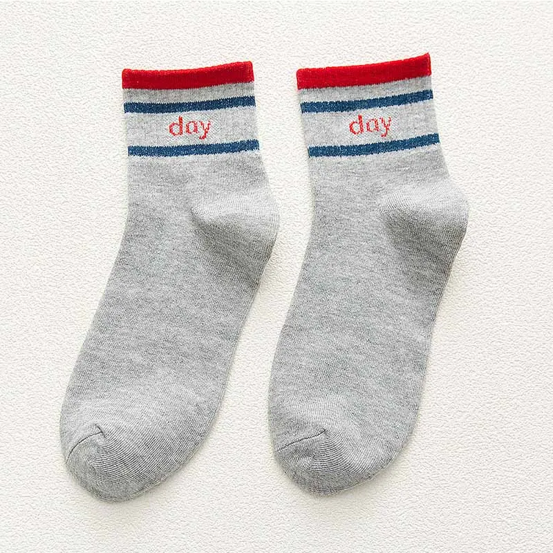 Men tube socks autumn and winter new letters hit color cotton casual sports breathable men | Мужская одежда