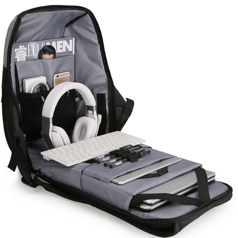 2018 Новый Анти-Вор USB для подзарядки ноутбук рюкзак Hard Shell никакой ключ TSA