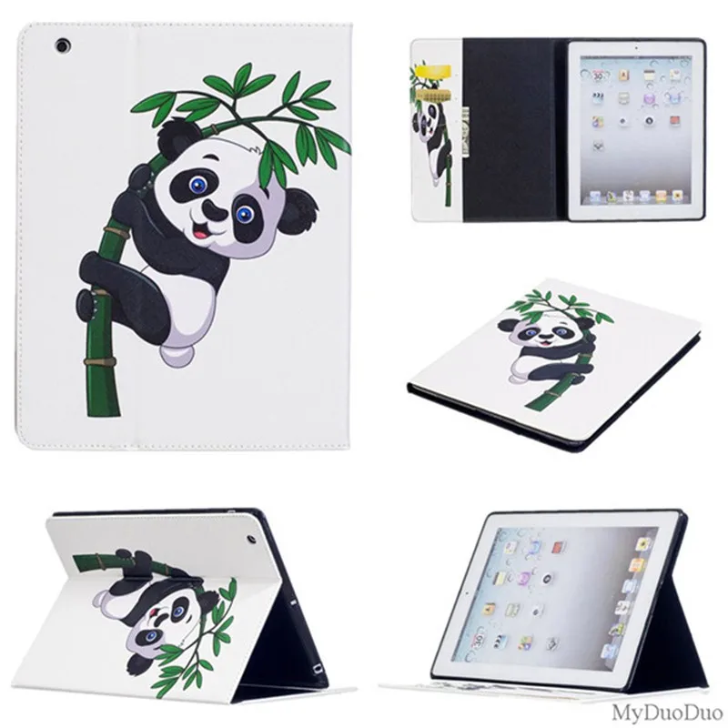 Мультяшный чехол для планшета в стиле панды бабочки Ipad 2 3 4 кошелек держатель карт