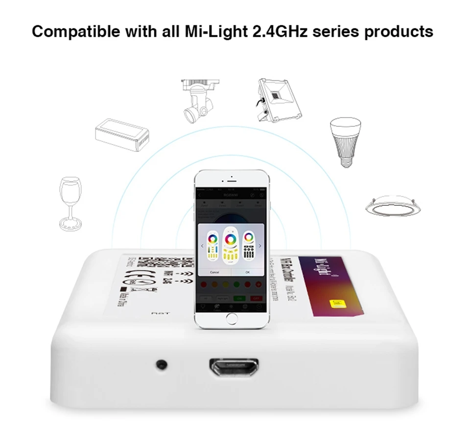 DC5V Mi light 2.4G LED Wireless WiFi RGB iBox ibox1 ibox2 Smart nightLight Controller for Light RGBW WW RGBCCT Bulb Strip | Лампы и