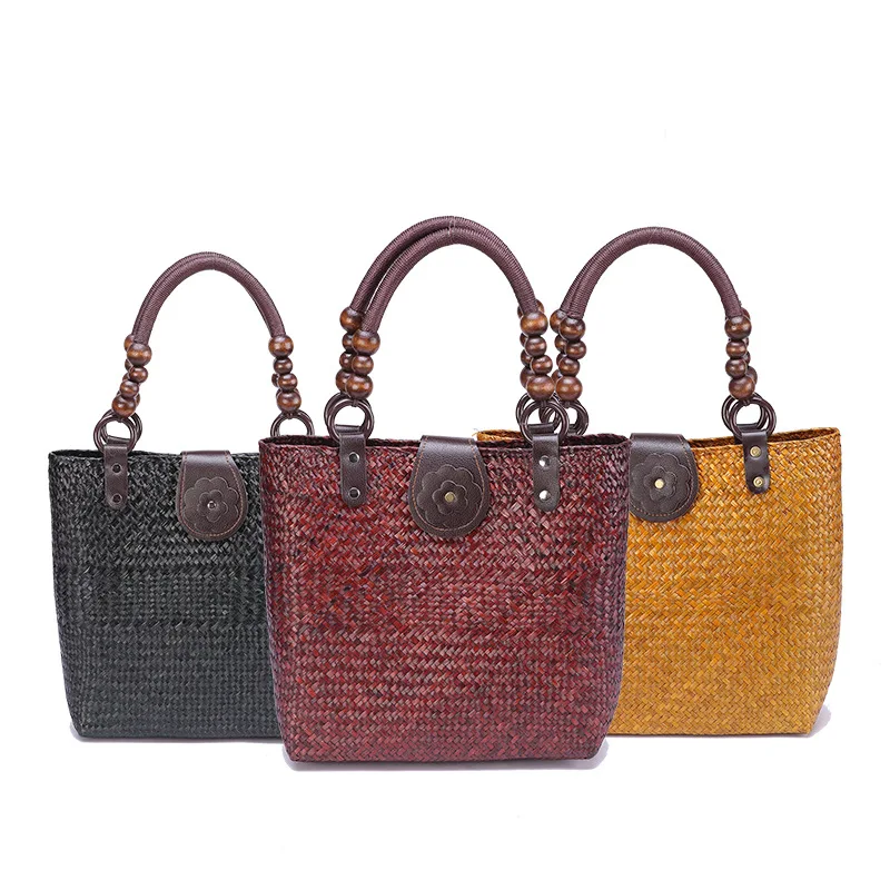 Женская плетеная сумочка ручной работы 24x28 см A4775|straw bag|beach bagbag fashion women |