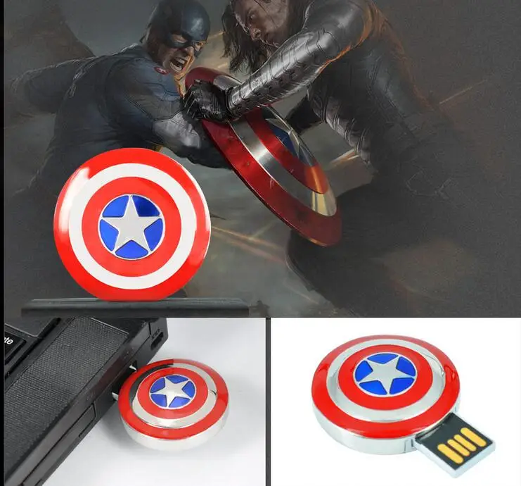 Usb флеш-накопитель 32 Гб 64 Гб Капитан Америка Железный 16 ГБ 8 ГБ человек Халк Тор U Диск флеш-накопитель USB 2,0 карта памяти