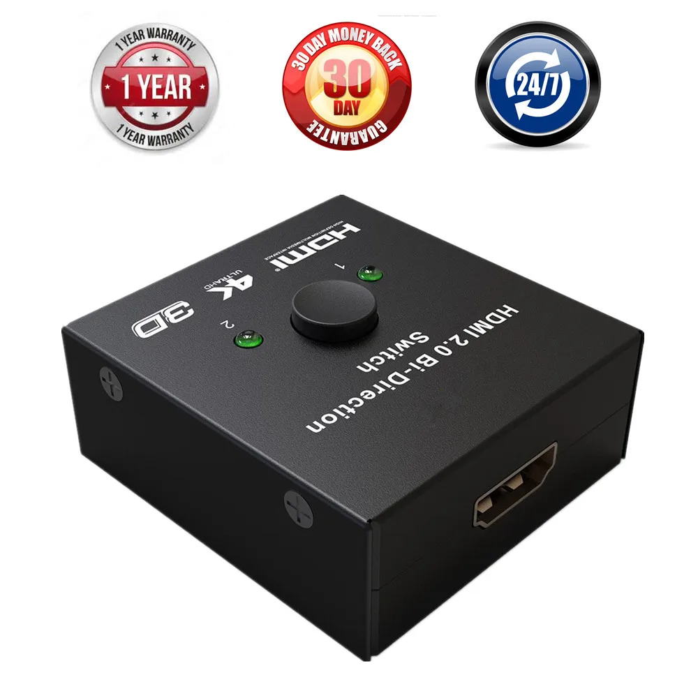 Сплиттер UHD 4K HDMI 2 0 двунаправленный переключатель 2x1 или 1x2 поддержка HDCP для PS3 PS4 и