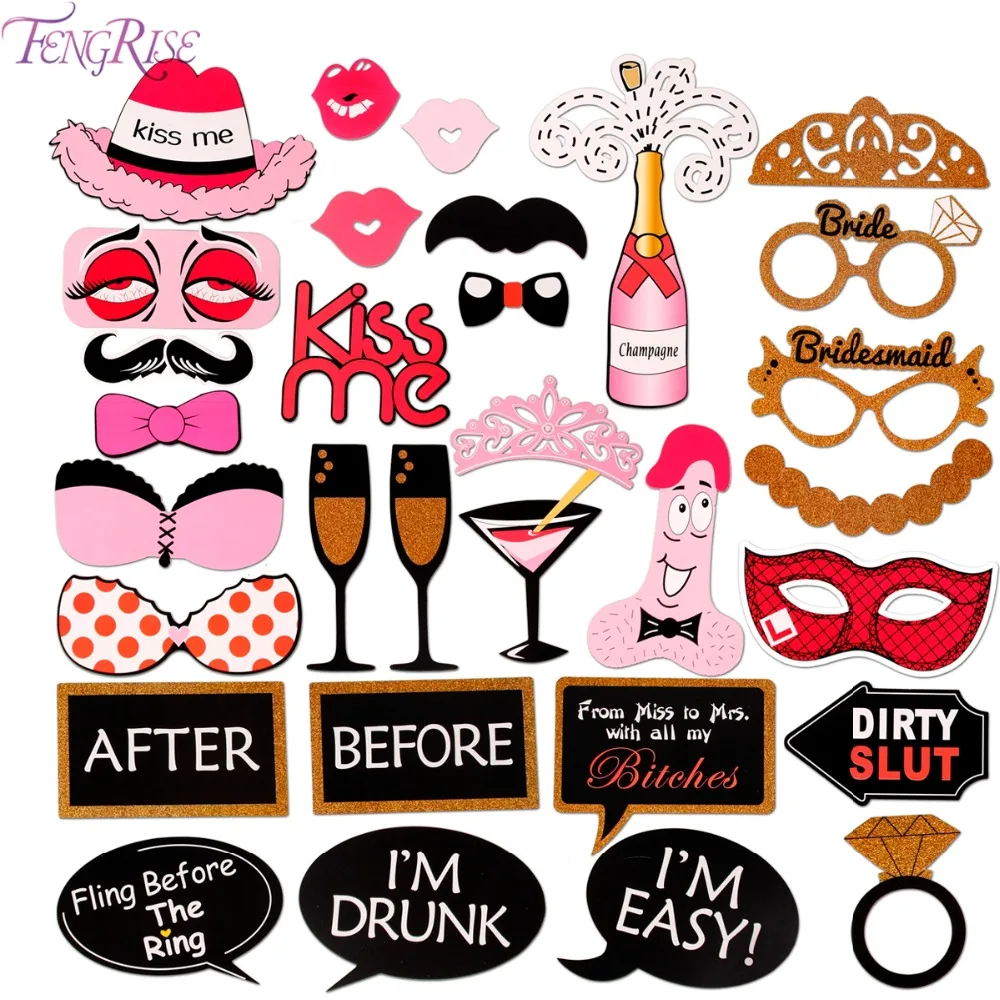 FENGRISE 31 штука аксессуары для Фотокабины девичника вечеринки девочки на выход