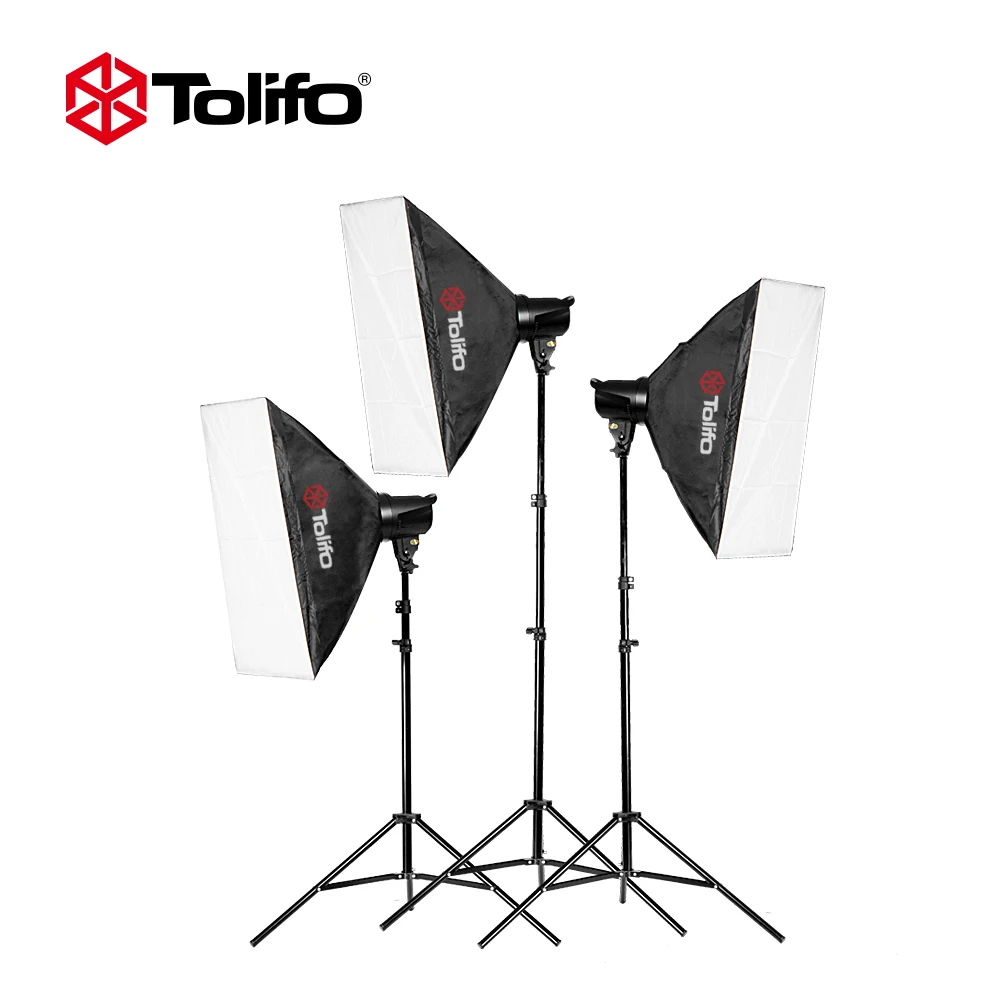 Комплект для освесветильник фотостудии Tolifo с 3 осветительными