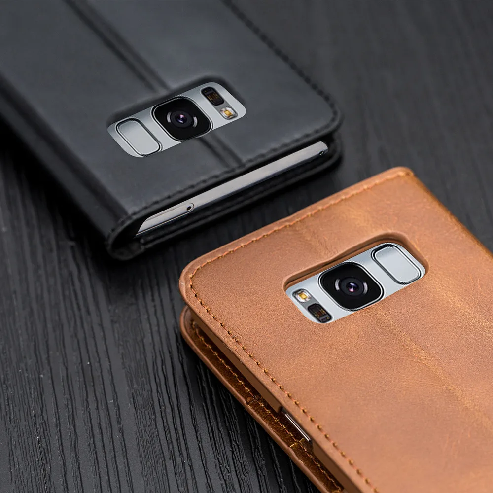 Роскошный чехол для телефона Galaxy Note 8 откидной Чехол Samsung S6 S7 S8 Edge Plus S5 S4 Кожаные