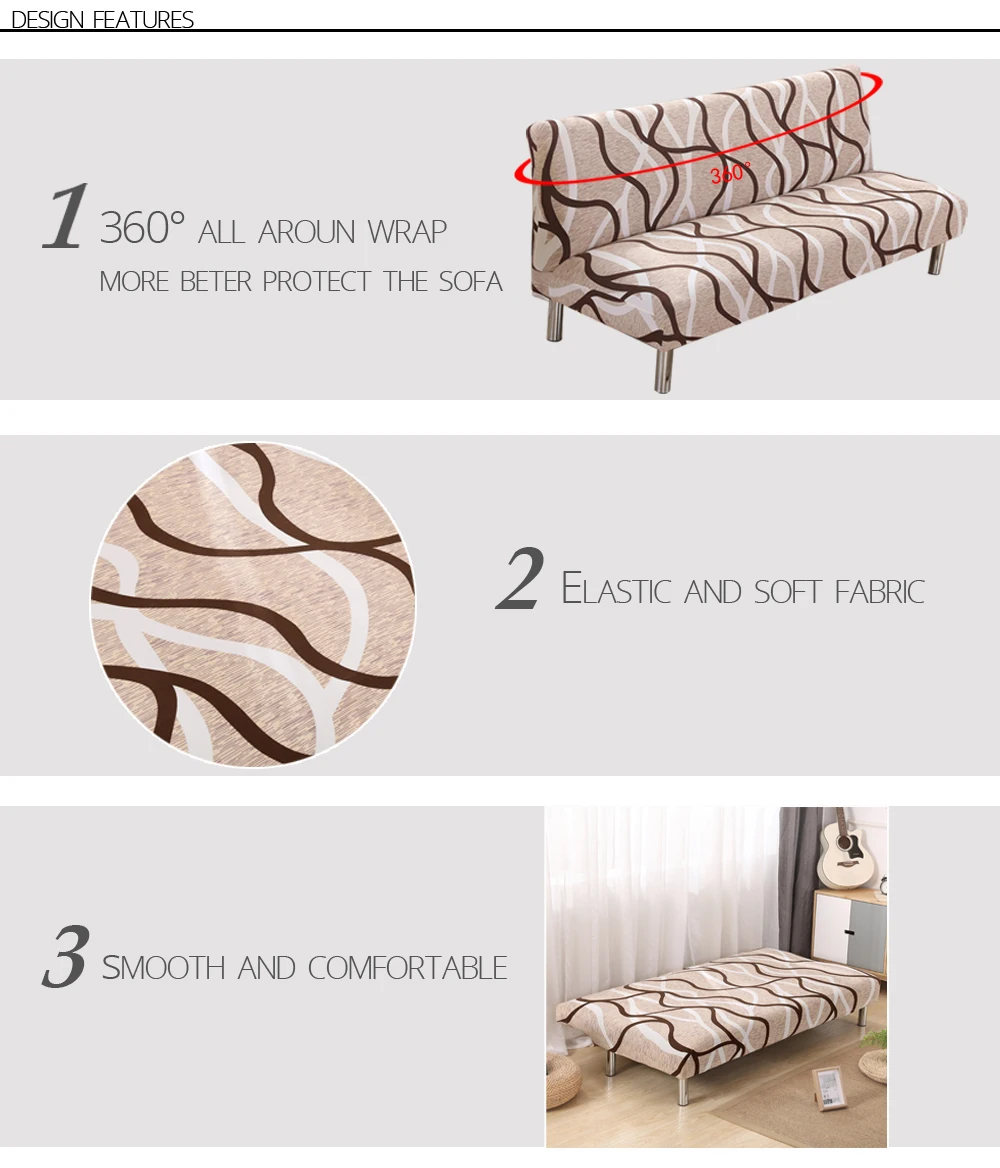 P& M печати стрейч Кровать Диван Чехлы без подлокотника Slipcovers эластичный диван крышка