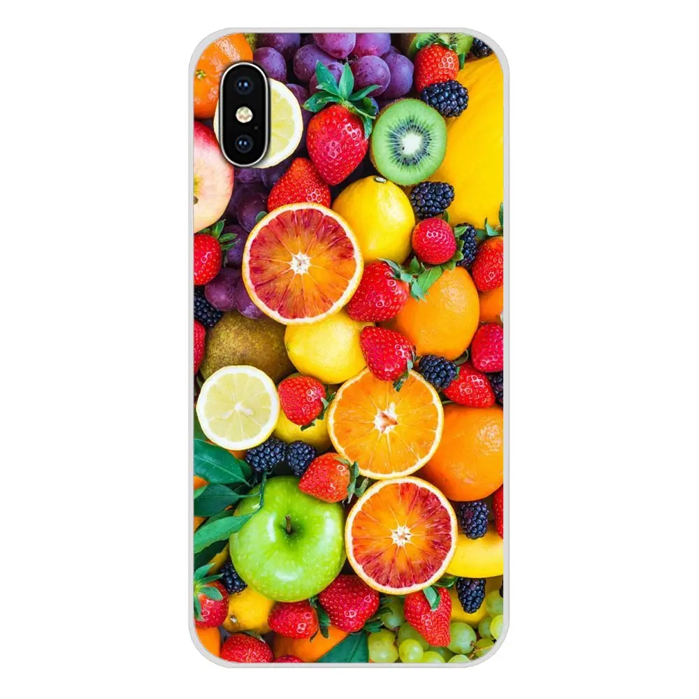 Прозрачный чехол из ТПУ для Huawei Mate Honor 4C 5C 5X 6X 7 7A 7C 8 9 10 8C 8X 20 Lite Pro фрукты Клубника