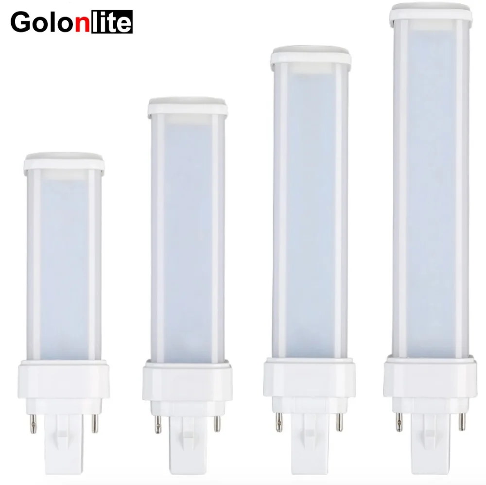 Golonlite G24 светодиодный лампы PL 11 Вт 9 Вт 7 Вт 5 Вт заменить 26 Вт 18 Вт 13 Вт 10 Вт CFL G24Q G24d E27 E26 энергосбережения 3yeas гарантии заводская цена