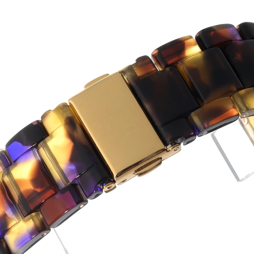 

2019 Resin Watchband for iWatch Apple Watch 38mm 40mm 42mm 44mm Series 4 3 2 1 Wrist Band Steel Buckle Strap Bracelet