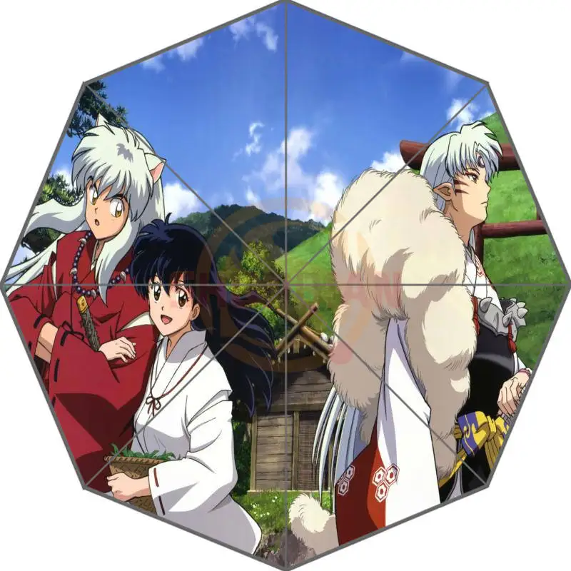 Новое поступление Inuyasha Аниме Прохладный Зонты удивлен подарок для друга на день рождения - Цвет: Коричневый