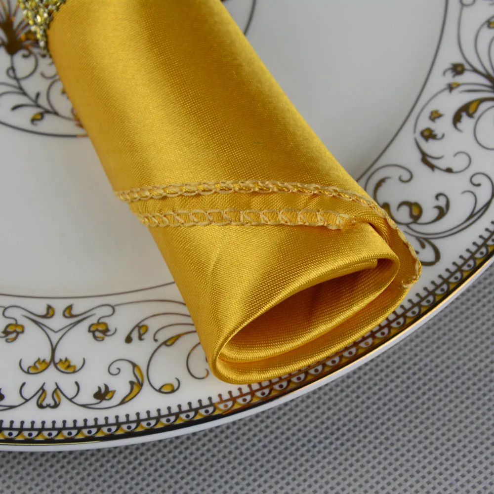 100 шт./лот Свадебная вечеринка украшения 19 &quotквадратный атласная Салфетка 48*48 см