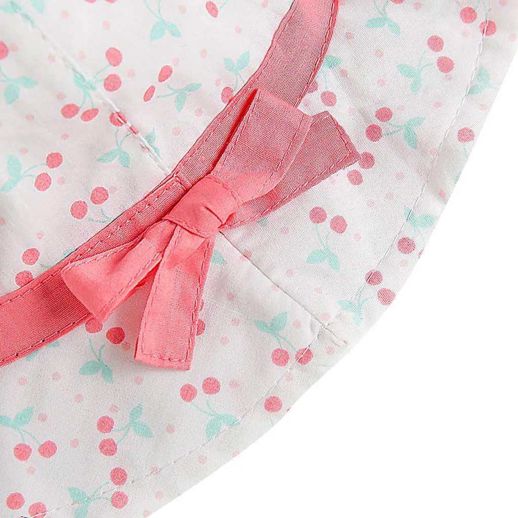 SAGACE Baby Hat Cotton Kids Summer Cute Pink Bow Deco Sun Cap For Child Girls Babies Hats | Детская одежда и обувь
