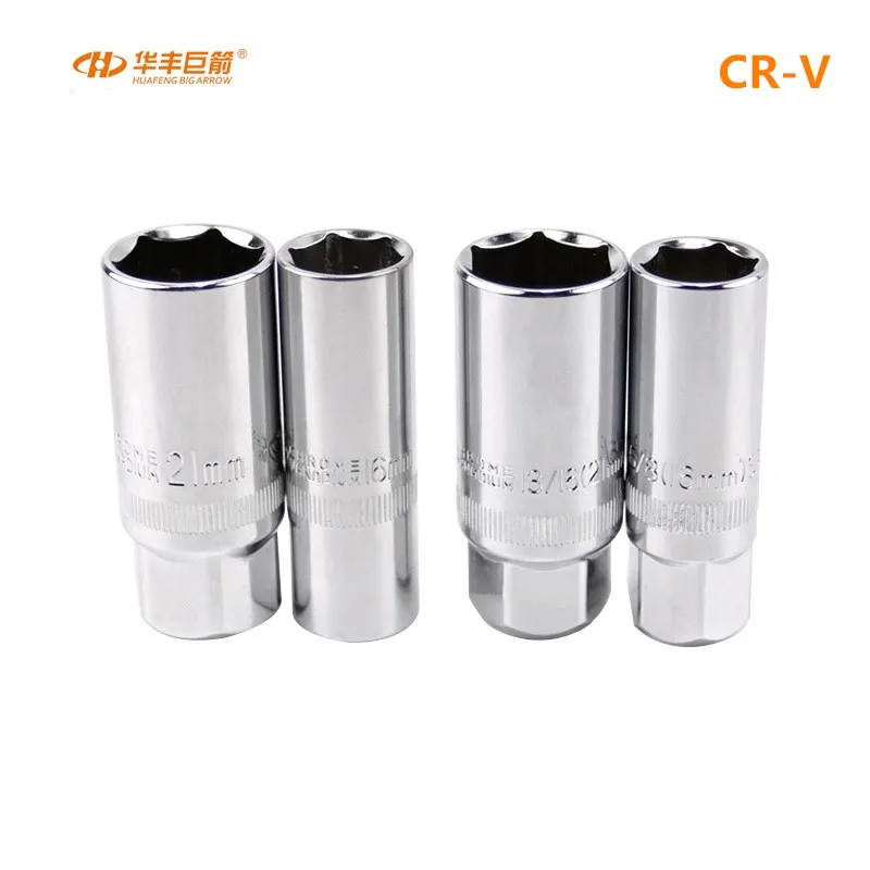 HUAFENG большая стрела Свеча зажигания розетка 3/" DR.& 1/2" DR. 16 мм 21 мм CR-V Универсальный внутренний шестигранный гаечный ключ с шестигранной головкой инструмент для ремонта авто