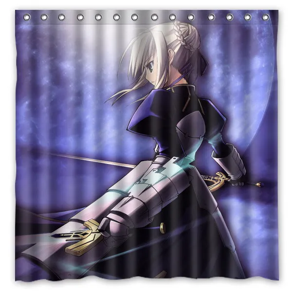 Занавеска для душа Fate Stay night водонепроницаемая с защитой от плесени из полиэстера