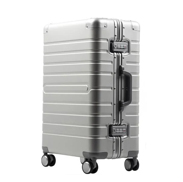 silver CARRYLOVE 2" 24" 2" дюймов Алюминиевый магниевый Спиннер Дорожный чемодан-тележка багаж на колёсиках для путешествий - Цвет: silver