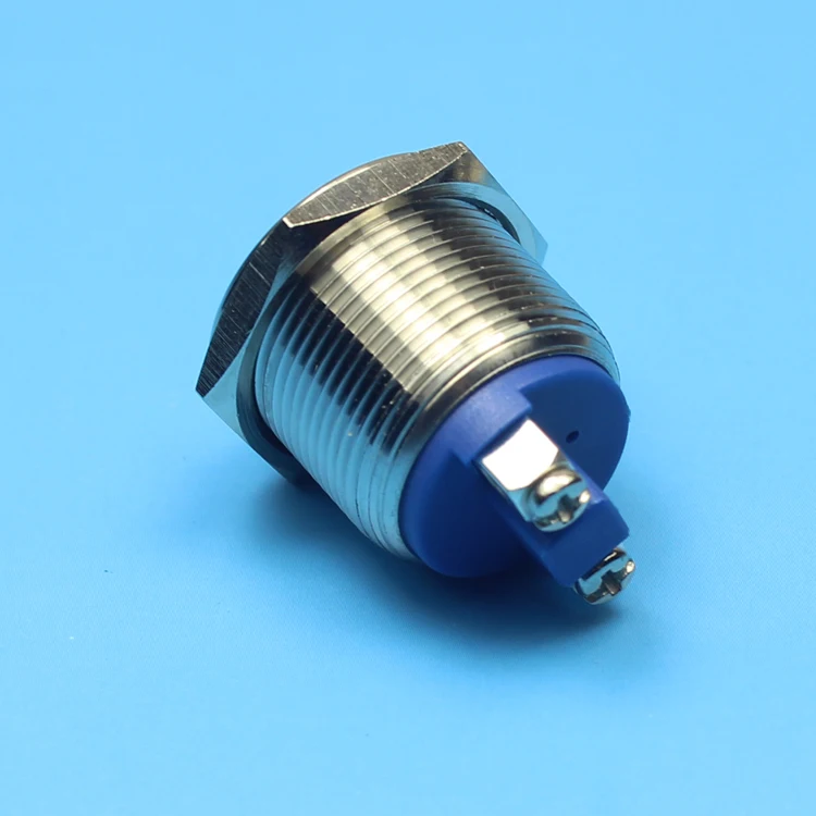 Водонепроницаемый 19 мм мгновенный высокий плоский кнопочный переключатель с