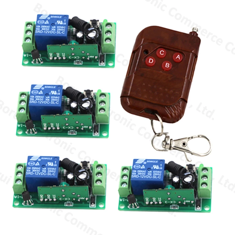 DC 12V 1 CH 1CH RF переключатель беспроводной системы дистанционного управления 315/433 MHZ