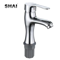 shai new arrival basin faucets solid brass construction bathroom water mixer cold hot water tap single handle deck mounted tap