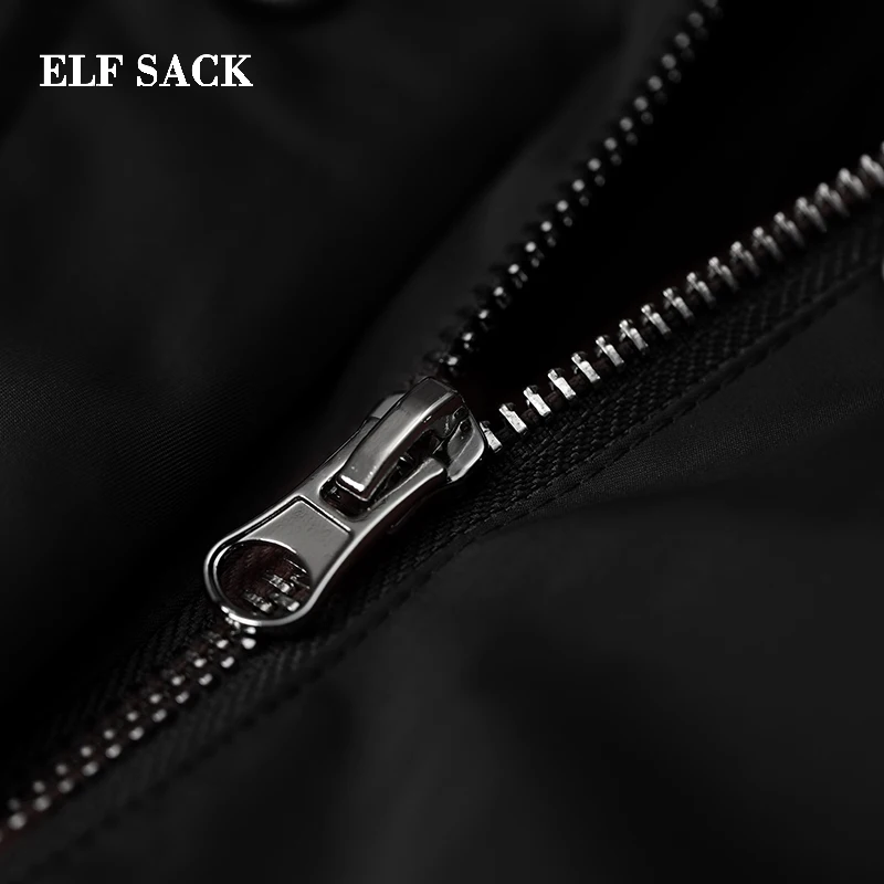 ELFSACK зима новинка пуховики для женщин на молнии 90% белый утиный пух пальто толстый