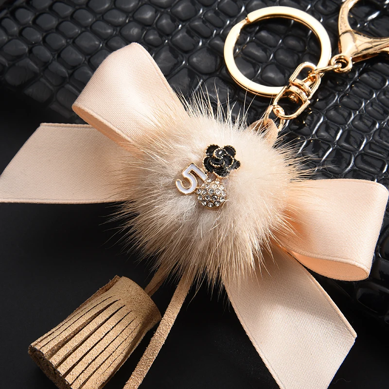 

Bow knot Key Chain with Tassel Keychain for Car Bag Key Ring Women Pubg Key Ring llaveros Chaveiros porte clef Jewelry EH323