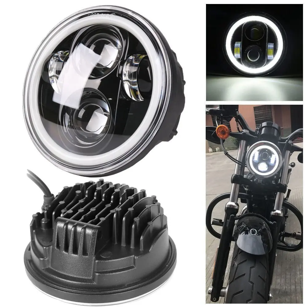 2 шт. 80 Вт Белый Halo Кольцо 5,75 дюймов светодиодный фонарь для Triumph Rocket iii 3 Thunderbird 40 Вт аксессуары для мотоциклов