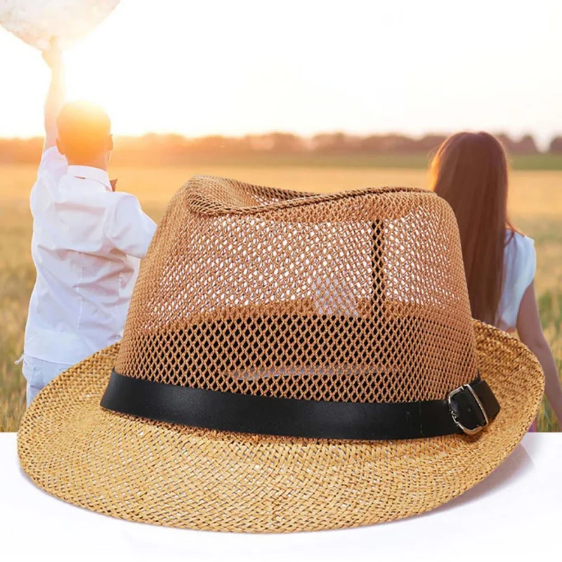 Небольшая шляпа для мужчин и женщин льняная соломенная Простая Повседневная