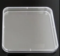 10pcs clear 1313cm square plastic petri dish with coverculture dish free shipping
