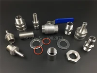 stainless steel beer brewing weldless kettle ball valve 12npt kit quick disconnect set pipe fitting nut and bulkhead assembly