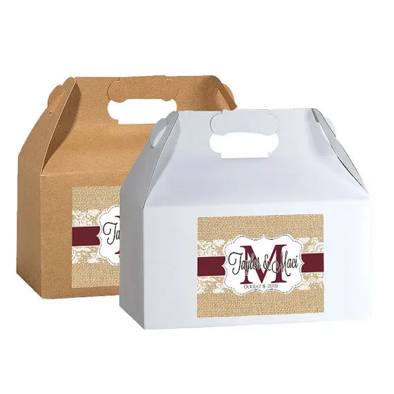 Персонализированные Добро пожаловать наклейки на коробку-свадебный мешок