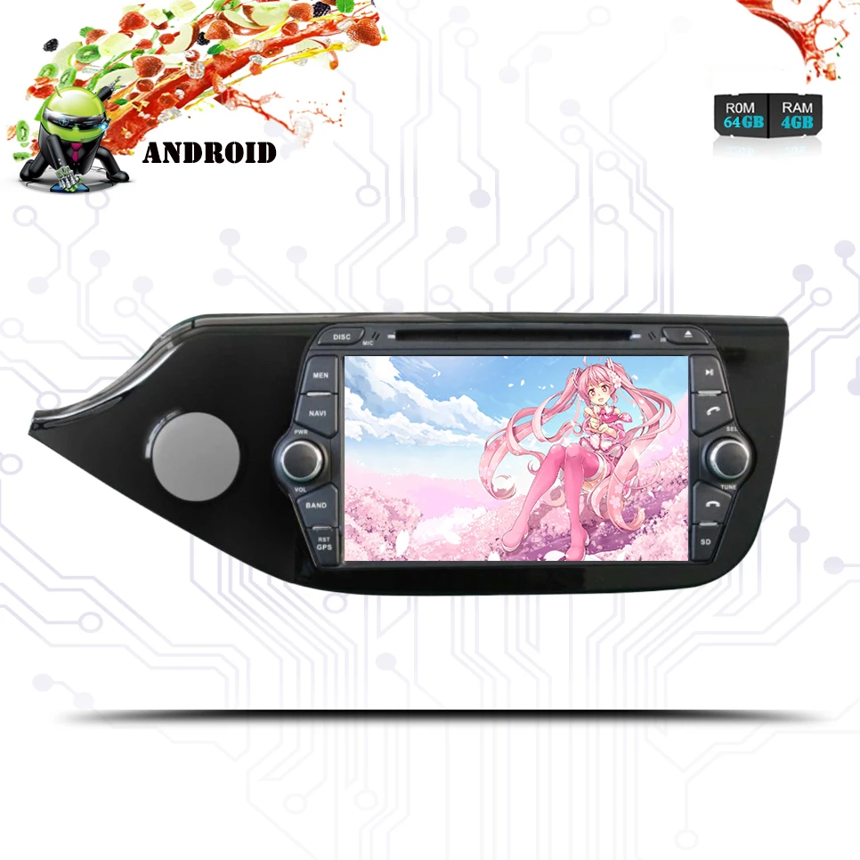 Автомагнитола с Android 10 08 Core 64G DVD плеер для KIA CEED 2013 2014 2015 2016 2017 GPS навигация