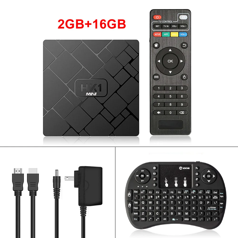 2GB16GB normal i8 Android 9,0 Smart tv Box RK3229 четырехъядерный 2 Гб 16 Гб HK1 мини 2,4 ГГц Wifi H.265 4K HD Google плеер магазин телеприставка медиаплеер - Цвет: 2GB16GB normal i8