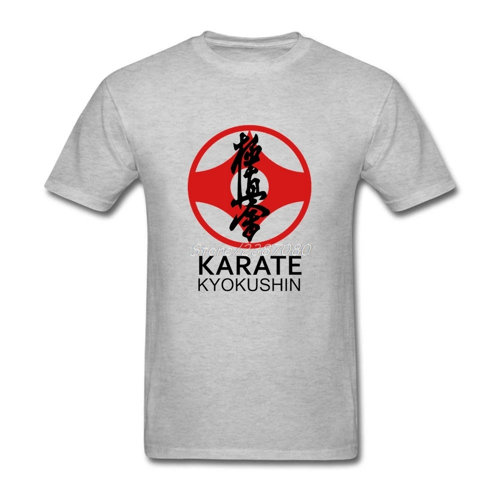 Kyokushin Karate Kanji T Shirt Short Sleeve Men's T-shirts Popular Free Shipping O-neck Cotton Plus Size Tees Shirts Homme | Мужская