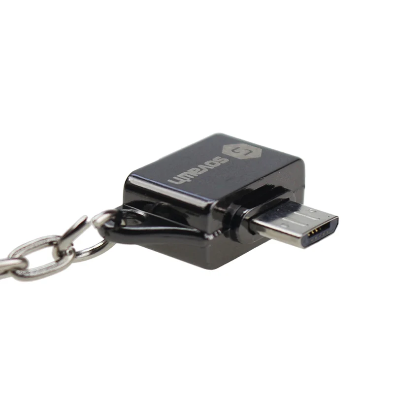 Sovawin металлический USB 2,0 Женский к Micro USB Мужской мини Android OTG адаптер Microusb конвертер портативный разъем с брелоком