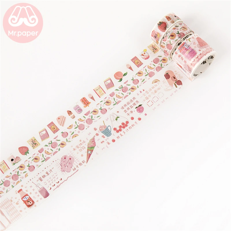 Mr paper 3 шт./компл. Kawaii милый мультфильм Скрапбукинг DIY деко васи ленты пули журнал украшения маскировки ленты 15 мм/30 мм