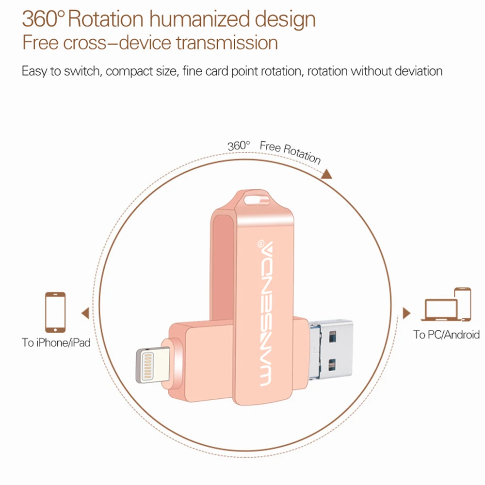 WANSENDA OTG USB флеш накопитель 3 0 ГБ 32 64 128 ГБ|USB флэш-накопители| |