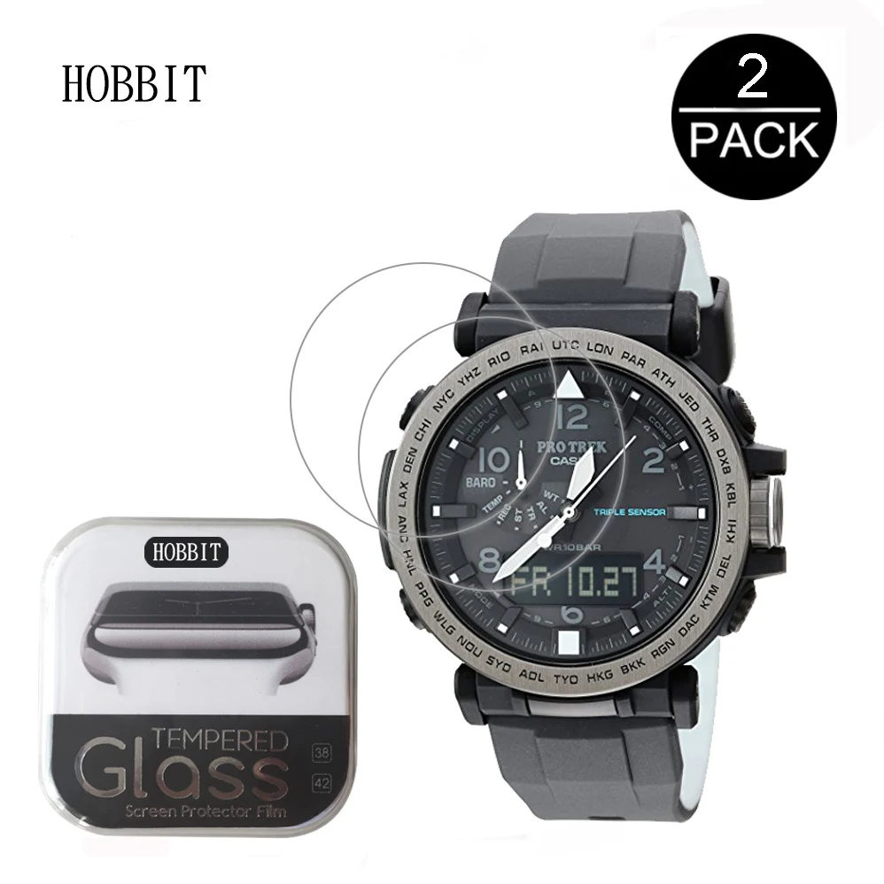 2 упаковки для Casio PRG 650 / 260 500 600 0 3 мм 2.5D 9H прозрачное закаленное стекло Защита