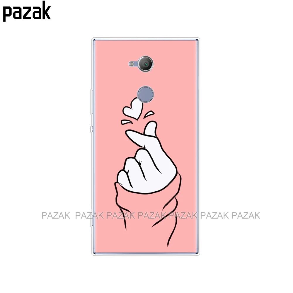 Силиконовый чехол для телефона sony xperia XA1 XA2 ULTRA PLUS L1 L2 XZ1 XZ2 compact XZ PREMIUM love on the finger heart |